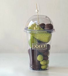 "Стакан Ассорти 3.0" бананы, вишня и голубика в шоколаде