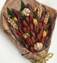 Букеты из колбасы "Мой охотник"