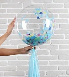 Шар прозрачный - Весенний (конфетти) - 18"