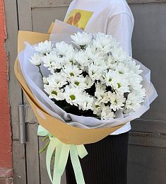 Букет "Пудинг" из хризантем 