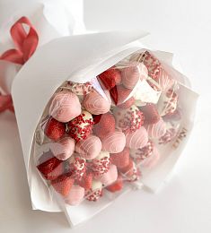 Букет из клубники «Клубничное настроение» с клубникой в шоколаде