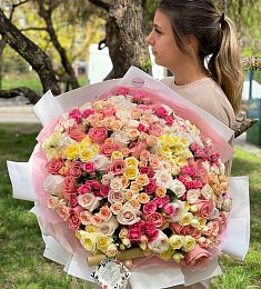 Букет "Градации розового" L